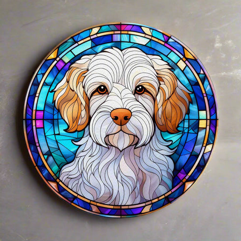 Clumber Spaniel Glass Suncatcher Worktop Saver